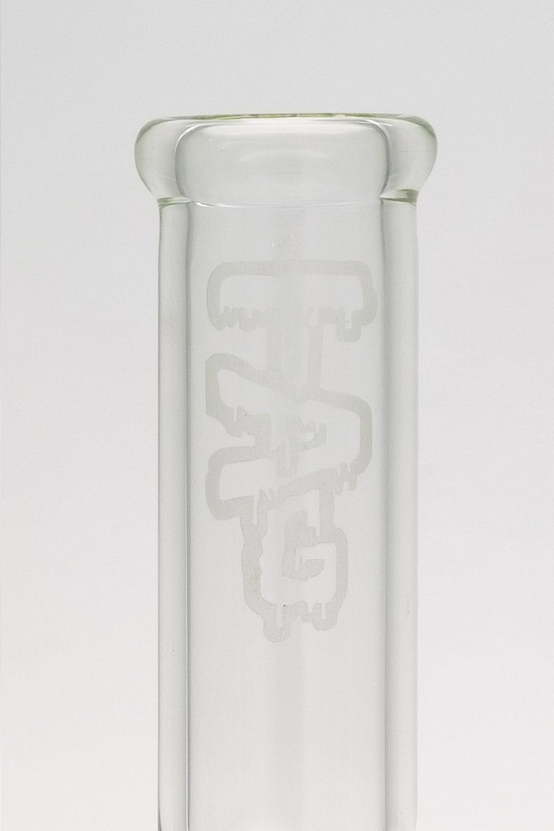 TAG 22" Double Honeycomb 34 Arm Tree Bong Top View with Thick Glass and Logo