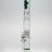 TAG 22" bong with double honeycomb, 34 arm tree percolator, green accents, front view on white background
