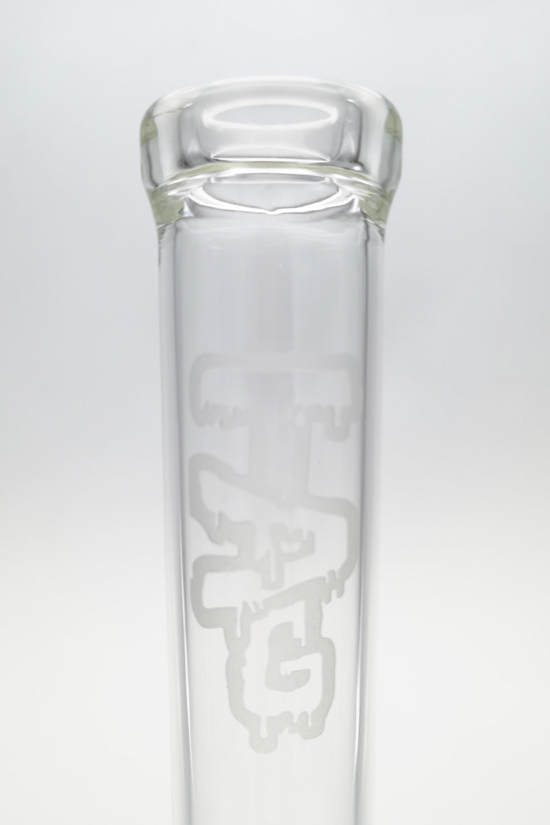 TAG 22" Bong Neck Close-Up, 18MM Female Joint, In-Line Percolator Detail