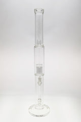 TAG 22" Clear Glass Bong with Inline and 12 Arm Tree Percolators, 18MM Female Joint - Front View