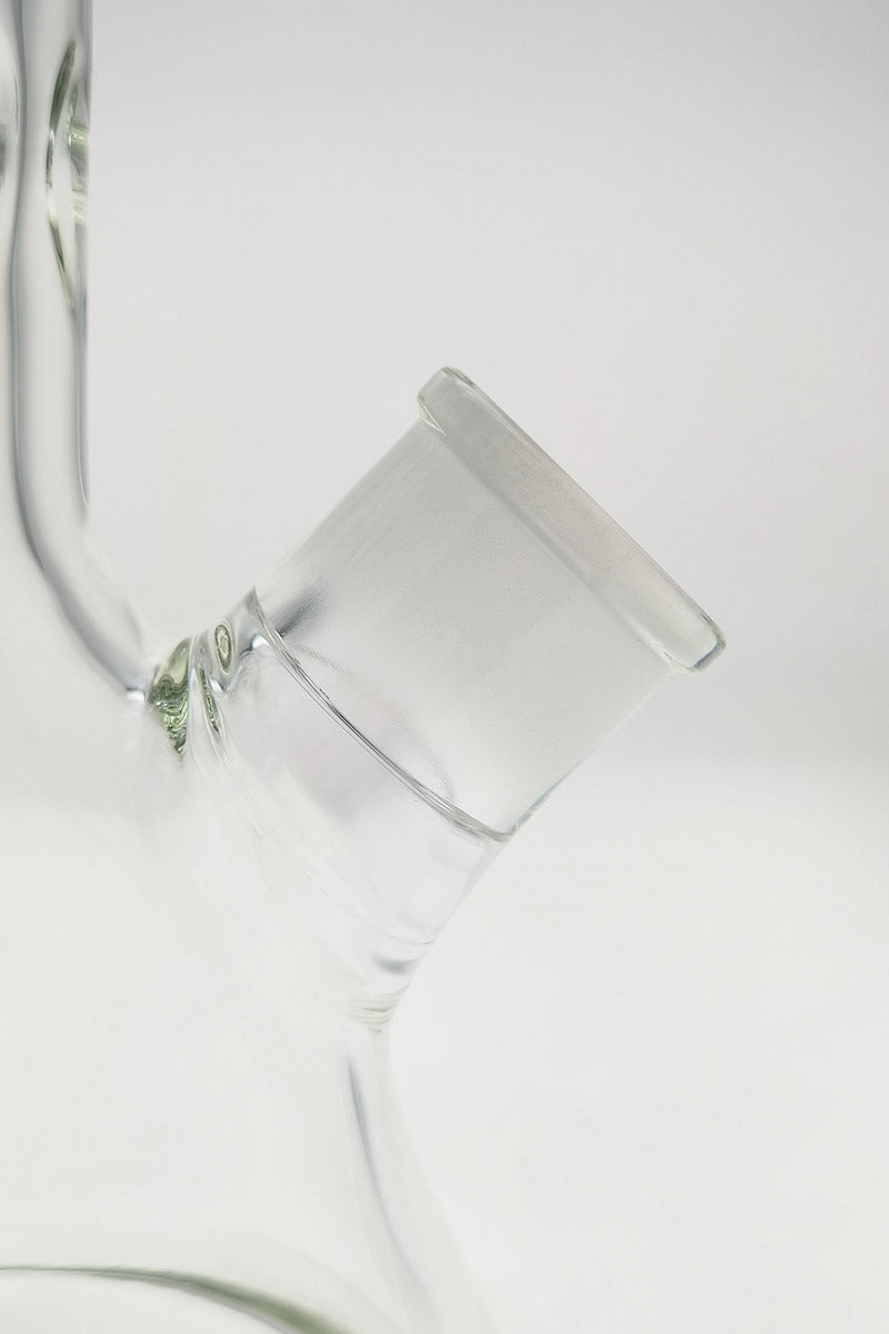 Close-up of TAG 24" Beaker 50x9MM with 28/18MM Downstem, showcasing its thick borosilicate glass
