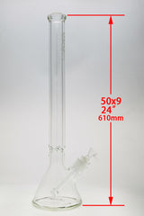 Thick Ass Glass - 24" Beaker Bong 50x9MM with 28/18MM Downstem - Front View