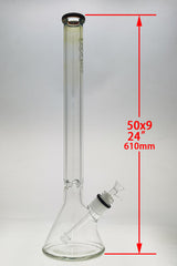 TAG 24" Super Thick 50x9MM Beaker Bong with 28/18MM Downstem - Front View