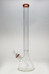 TAG 24" Super Thick Beaker Bong with 28/18MM Downstem, Front View on Seamless White