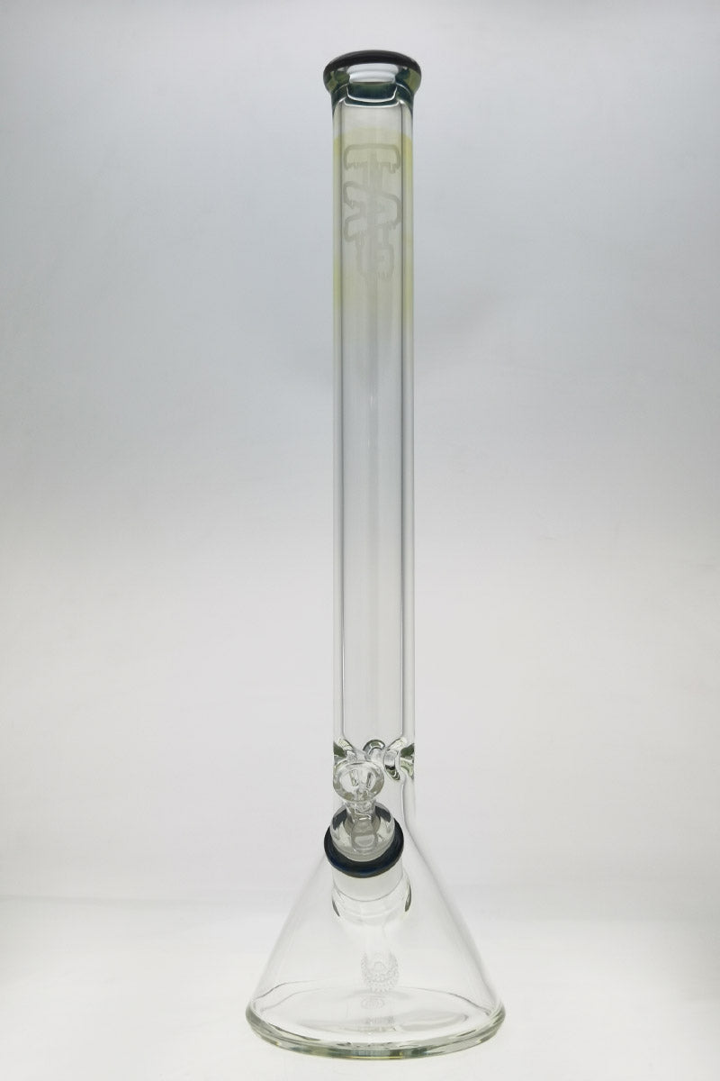 TAG 24" Beaker Bong 50x9MM Thick Glass Front View on Seamless White Background
