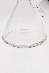 Close-up of TAG 24" Beaker Base showing the thick borosilicate glass and reinforced base