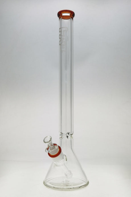 TAG 24" Super Thick Beaker Bong with Orange Accents and Sandblasted Logo, Front View