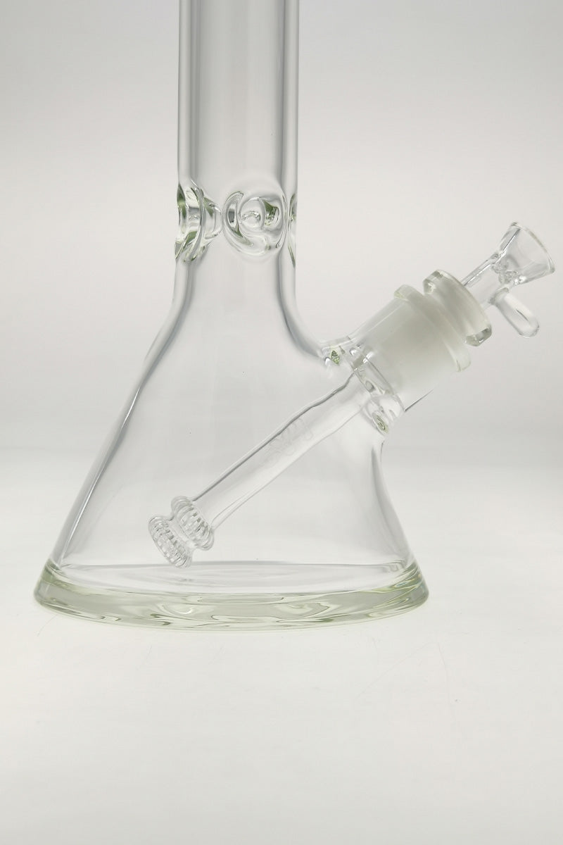 TAG 24" Super Thick Beaker Bong with 28/18MM Downstem - Close-up Side View