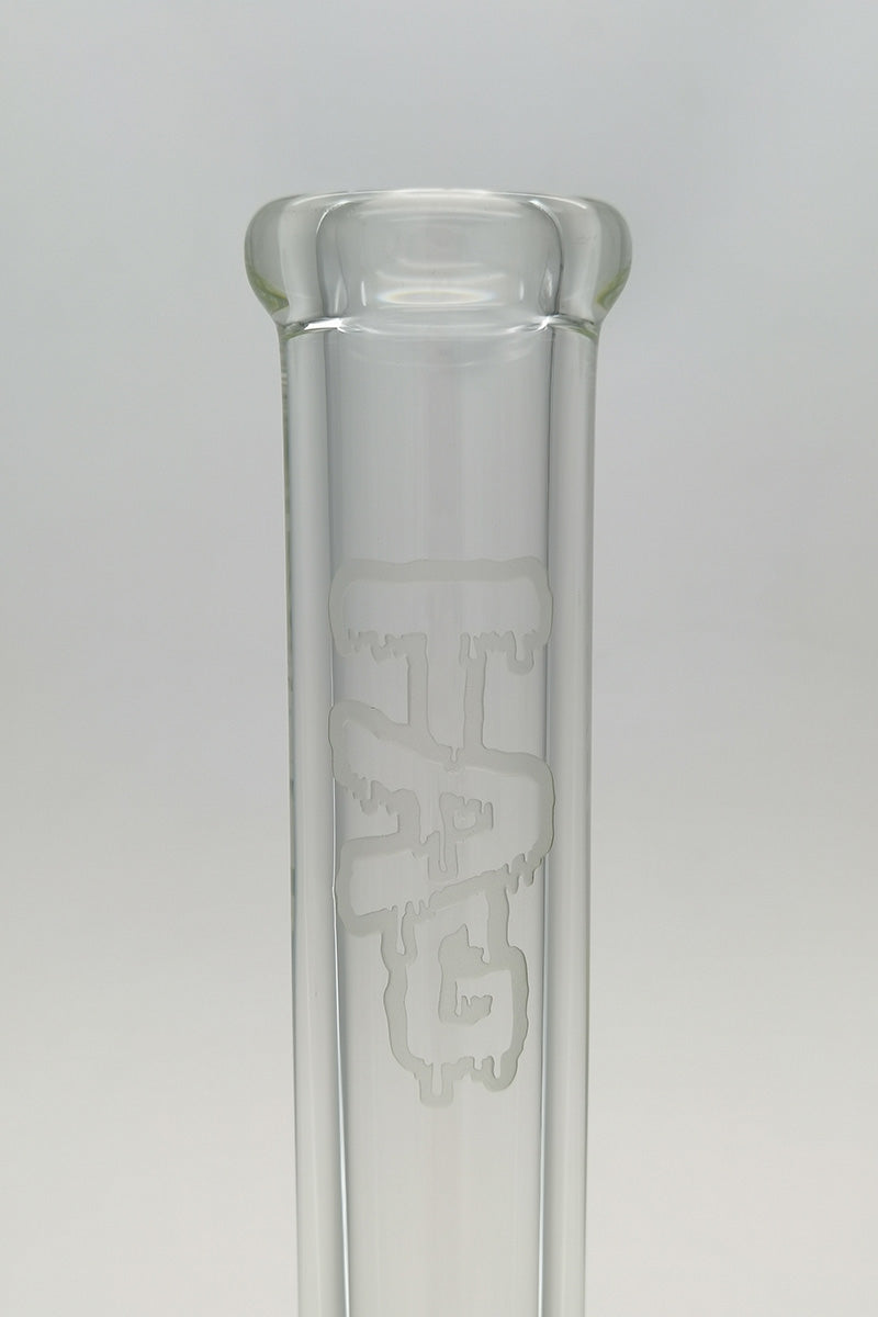 TAG - 24" Super Thick Beaker Bong with 28/18MM Downstem - Close-up View