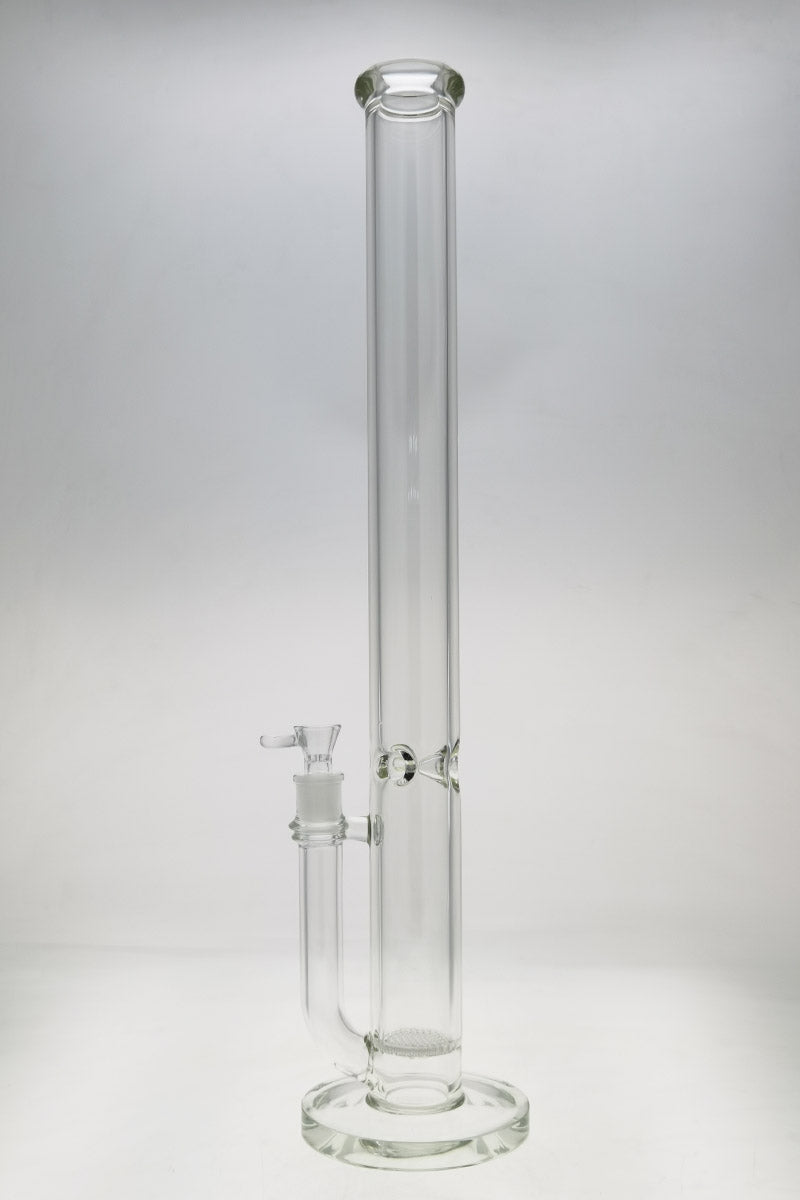 TAG 24" Honeycomb Straight Tube Bong, 50x7MM with 18MM Female Joint, Front View on White