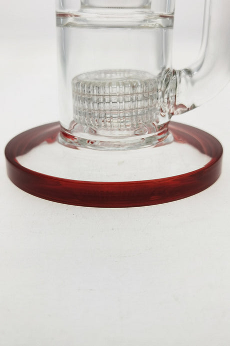 Close-up of TAG 24" Bong with Super Slit Matrix Percolator and Red Accents