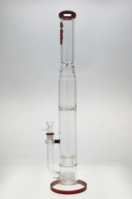 TAG 24" Bong with Super Slit Matrix and Inverted UFO Showerhead, 7mm Thick Glass, Front View