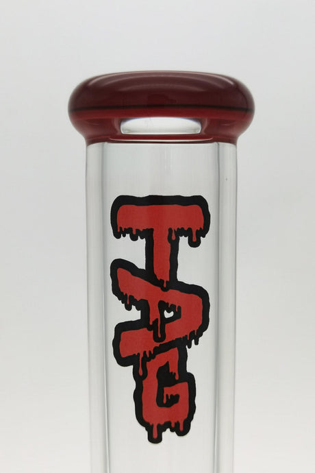 Close-up of Thick Ass Glass 24" Dual Perc Bong with Spinning Splashguard, 18MM Joint