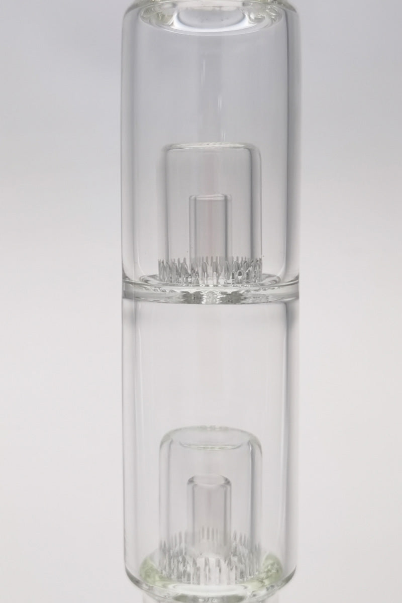 TAG 24" Bong with Slitted Pyramid and Double Froth Showerhead Percolators, 50x7MM, 18MM Female Joint