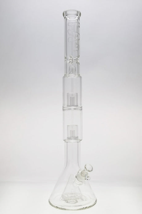 TAG 24" Beaker Bong with Pyramid & Double Froth Showerhead Percolators, 18MM Female Joint