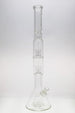 TAG 24" Beaker Bong with Pyramid & Double Froth Showerhead Percolators, 18MM Female Joint