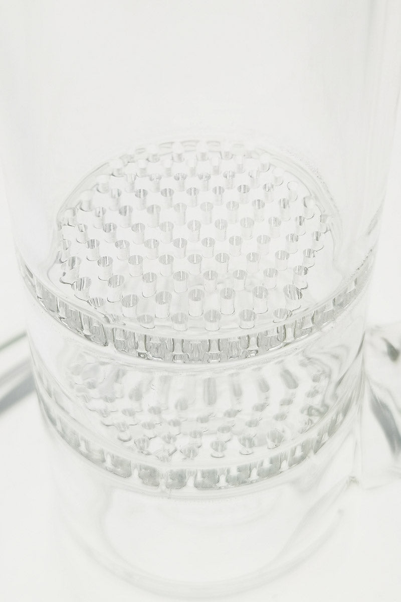 Close-up of TAG 25" Double Honeycomb to UFO Showerhead Bong Percolators