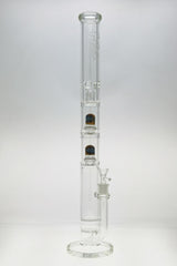 Thick Ass Glass 25" Bong with Honeycomb-UFO Showerhead Percolators, 18MM Female Joint, Front View