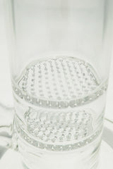 Close-up of TAG Double Honeycomb Percolators in 25" Bong, Clear Glass, 50x5MM