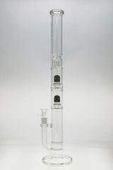 Thick Ass Glass 25" Bong with Honeycomb-UFO Showerhead Percolators, Clear, Front View