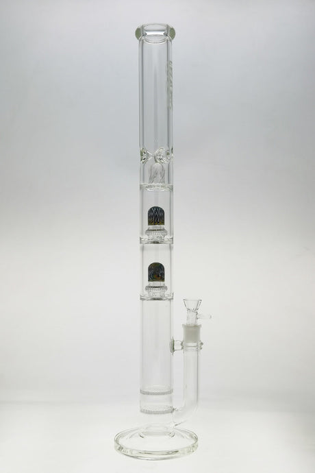 TAG 25" Double Honeycomb to UFO Showerhead Bong, 50x5MM, Front View on White