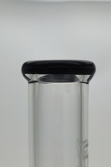 Close-up of TAG 27" Bong's 18MM Female Joint with Thick 7mm Quartz and Honeycomb Percolator