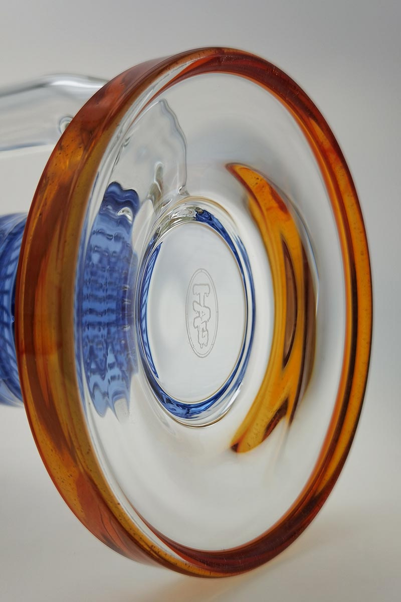 Close-up of TAG 27" Bong Base with Octuple Honeycomb and Spinning Splash Guard