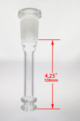 TAG 4.25" Closed End Double UFO Downstem for Bongs, Clear Quartz, Front View