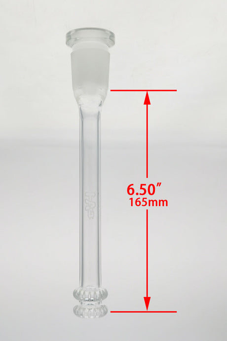 TAG 6.50" Closed End Double UFO Downstem for Bongs - Clear with Engraved Logo