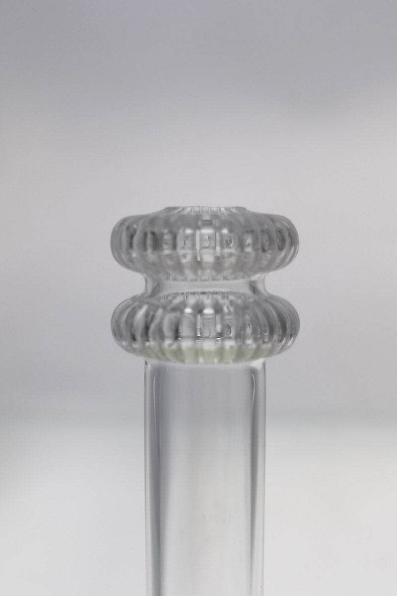 TAG 28/18MM Quartz Closed End Double UFO Downstem for Bongs - Close-up View