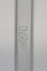 TAG logo on 28/18MM Closed End Double UFO Downstem for Bongs, Clear Quartz