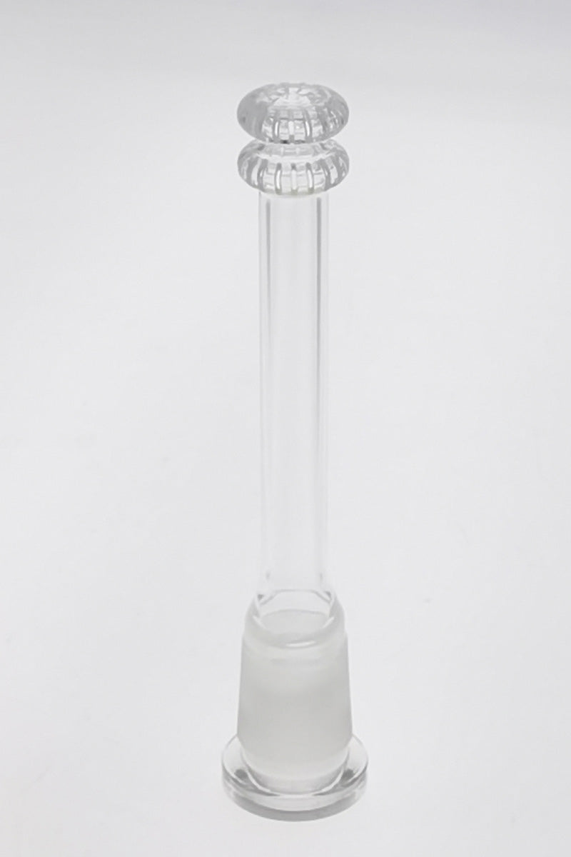 TAG Quartz Closed End Double UFO Downstem for Bongs, 28mm to 18mm, Front View