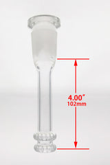 TAG 28/18MM Closed End Double UFO Downstem for Bongs, Quartz, Front View with Measurements