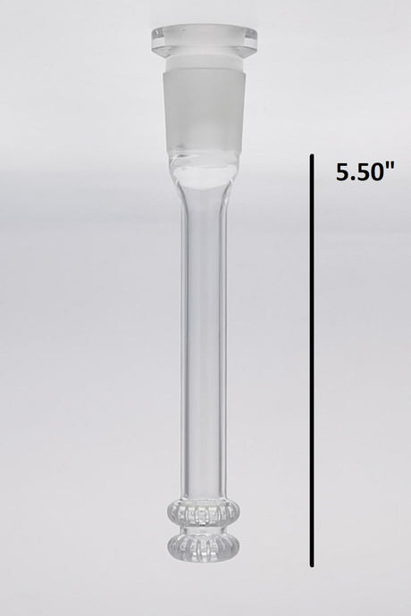 TAG Quartz Closed End Double UFO Downstem 5.5" for Bongs - Clear Front View