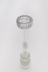 TAG 28/18MM Closed End Single UFO Downstem, Female Joint, Clear Glass, Front View