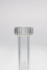 TAG 28/18MM Closed End Single UFO Downstem for Bongs, Female Joint, Clear Glass, Front View