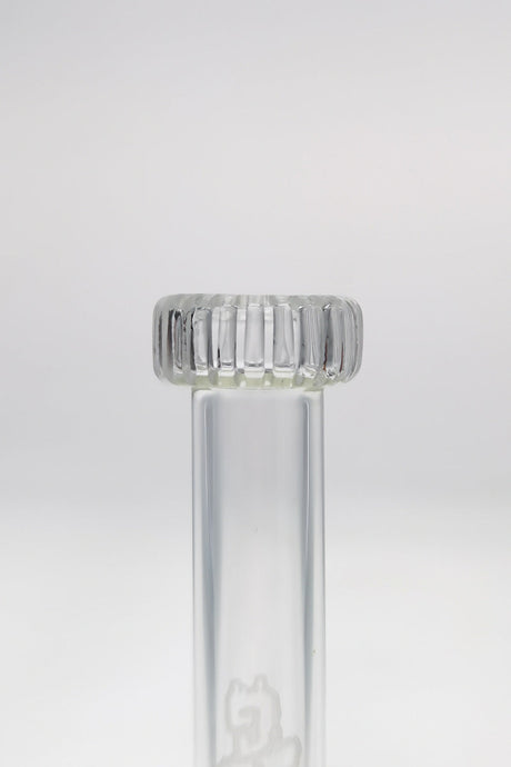 TAG 28/18MM Closed End Single UFO Downstem for Bongs, Female Joint, Clear Glass, Front View