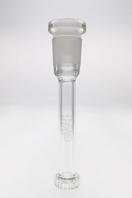 TAG 28/18MM Closed End Single UFO Downstem by Thick Ass Glass, Front View on White
