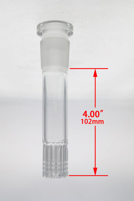 TAG 4-inch Clear Quartz 12-Arm Tree Percolator Downstem for Bongs, Front View