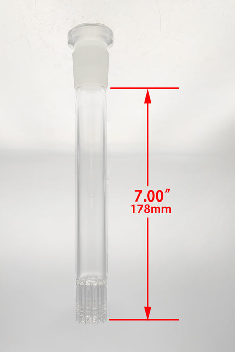 TAG 7-inch Clear 12-Arm Tree Percolator Downstem for Bongs - Front View