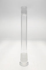TAG 28/18MM Open End Downstem with 12-Arm Tree Percolator for Bongs, Front View on White Background