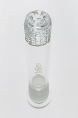 TAG 72 Hole Multiplying Super Slit Downstem for Bongs, 28/18MM, Front View on White
