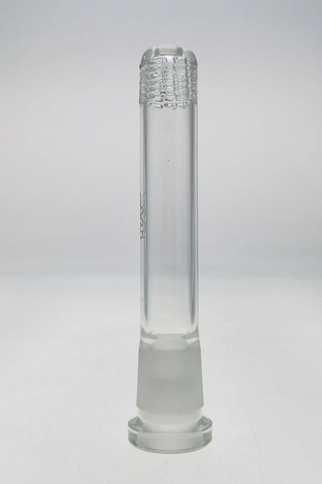 TAG super slit downstem with 72 holes for bongs, quartz material, 28/18MM size, front view