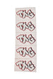 TAG branded 5-pack graffiti label stickers in white with red outline, front view