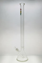 TAG 30" Rasta Beaker Bong 50x9MM with Heavy Wall Glass and 28/18MM Downstem - Front View