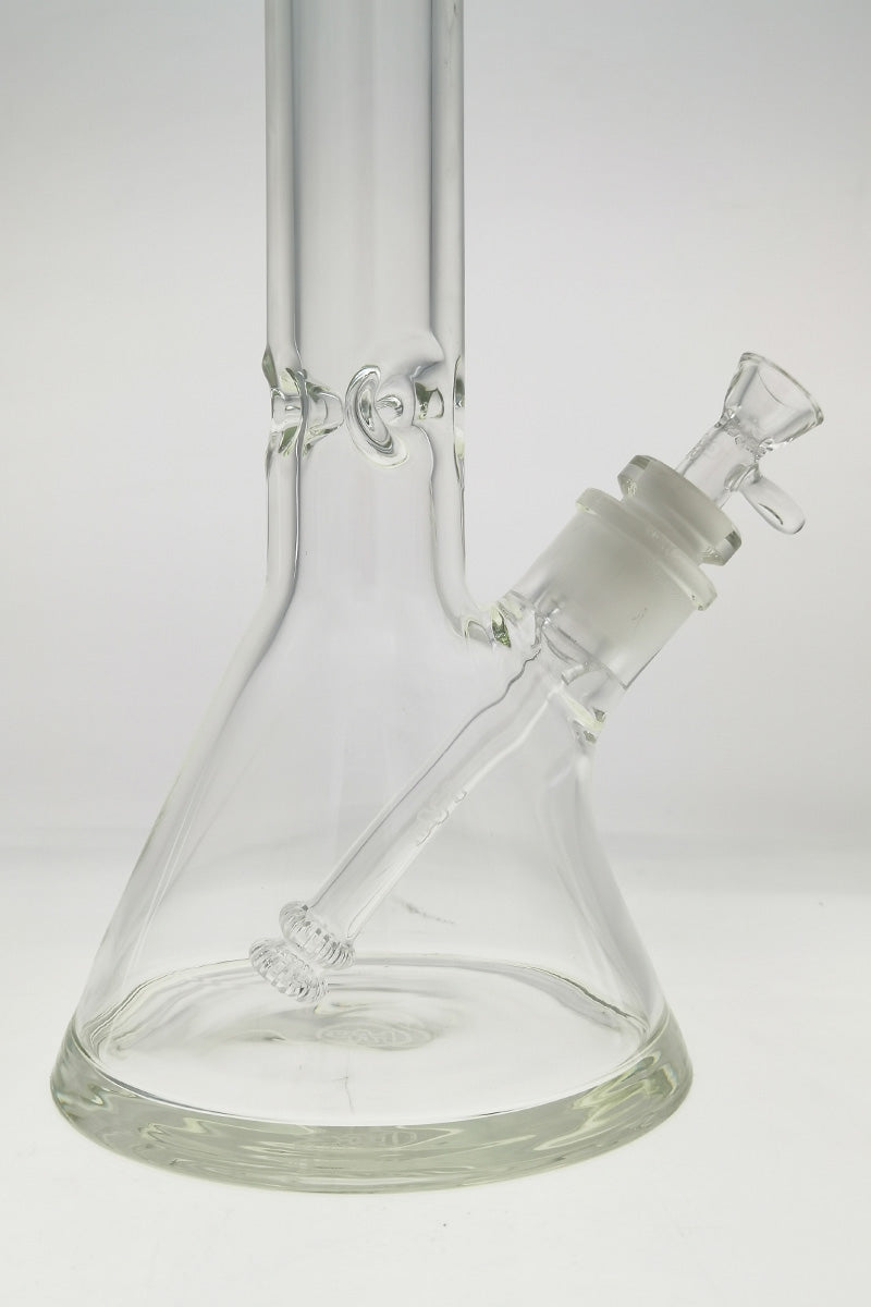 TAG 30" Rasta Beaker Bong with 28/18MM Downstem, 9MM Thick Borosilicate Glass, Side View