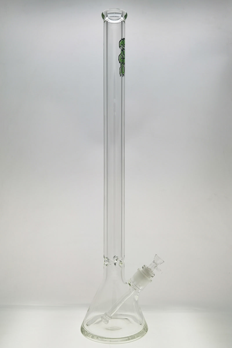 TAG 30" Rasta Beaker Bong 50x9MM with 28/18MM Downstem - Front View on White Background