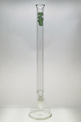 TAG 30" Rasta Beaker Bong with Heavy Wall and 28/18MM Downstem, Front View on White