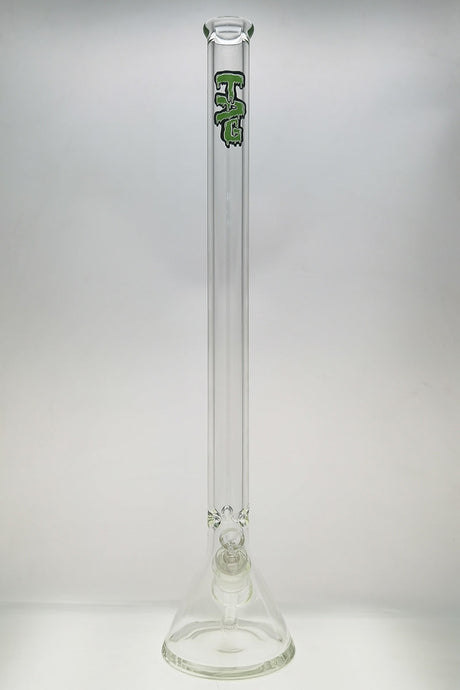 TAG 30" Rasta Beaker Bong with Heavy Wall and 28/18MM Downstem, Front View on White