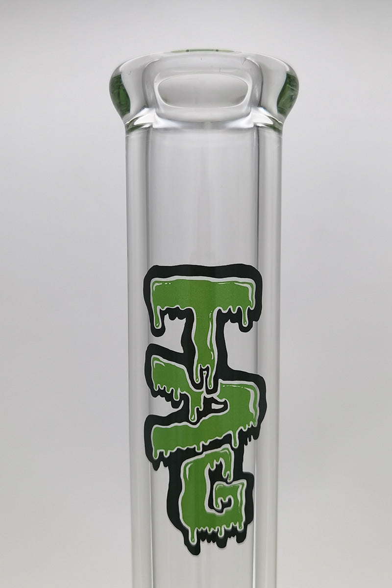 TAG 30" Rasta Beaker Bong with Heavy Wall and 28/18MM Downstem, Front View